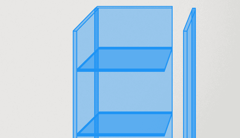 Gablota z pleksiglasu po stronie producenta