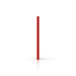 Płyta plexi na litery w kolorze czerwieni sygnałowej - Widok z boku