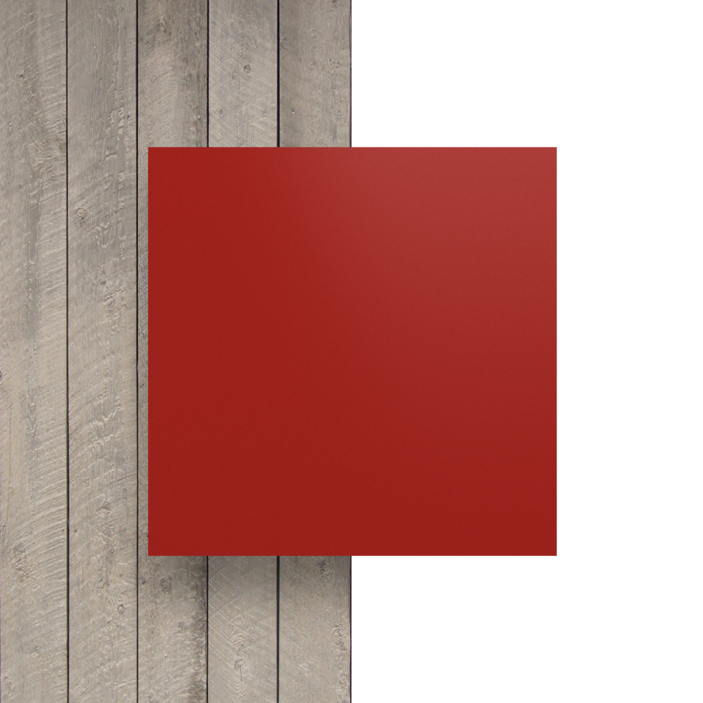 Płyta plexi na litery w kolorze czerwieni sygnałowej - Widok z przodu