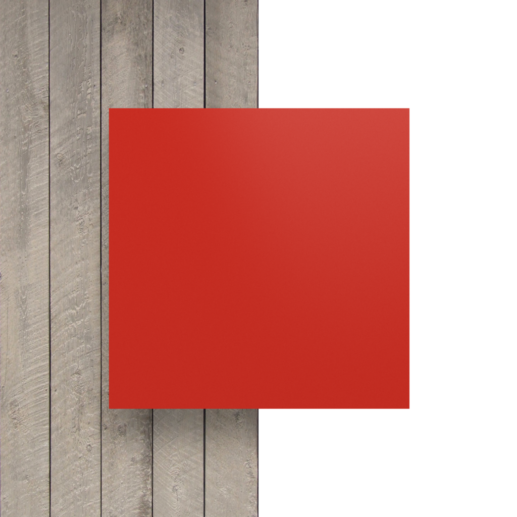 Płyta plexi na litery w kolorze czerwonym - Widok z przodu