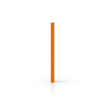 Płyta plexi na litery w kolorze pomarańczowym - Widok z boku