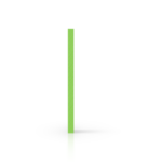 Płyta plexi na litery w kolorze żółto-zielonym - Widok z boku
